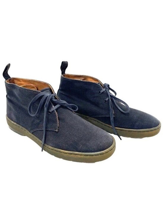 Dr. Martens Boots Mens 11 Blue Mayport Canvas Desert Lace Up Ankle Cut